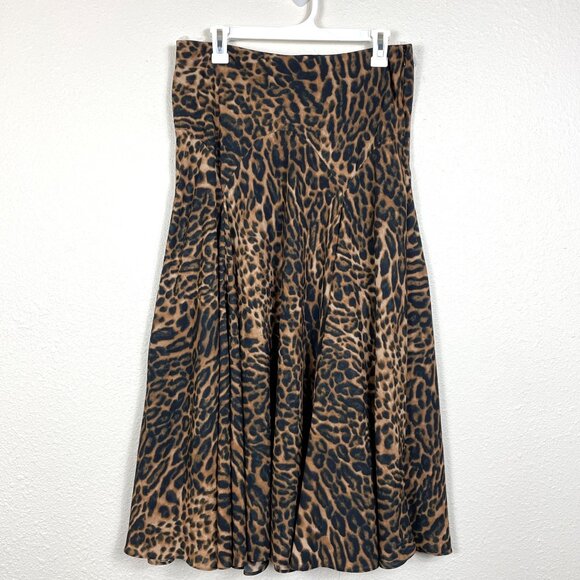 Lauren Ralph Lauren Dresses & Skirts - Lauren Ralph Lauren Leopard Animal Print A Line Skirt Zipper Closure Size 8